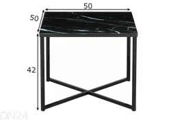 Sivupöytä 50 × 50 cm, musta