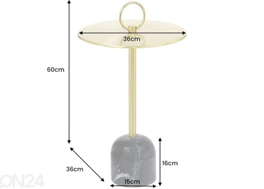 Sivupöytä Elegance Ø 36 cm