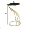 Sivupöytä Flush Ø35 cm, musta / kulta