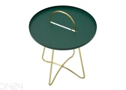Sivupöytä Grent Ø 45 cm, vihreä/kullanvärinen