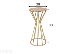 Sivupöytä Stick 80 cm, kulta