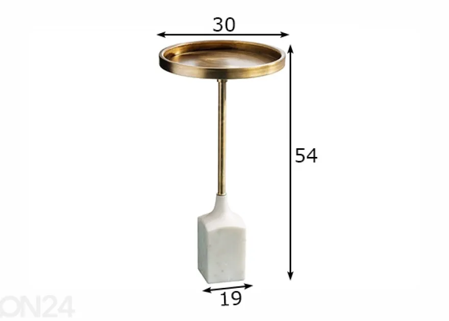 Sivupöytä Trayful Ø 30 cm