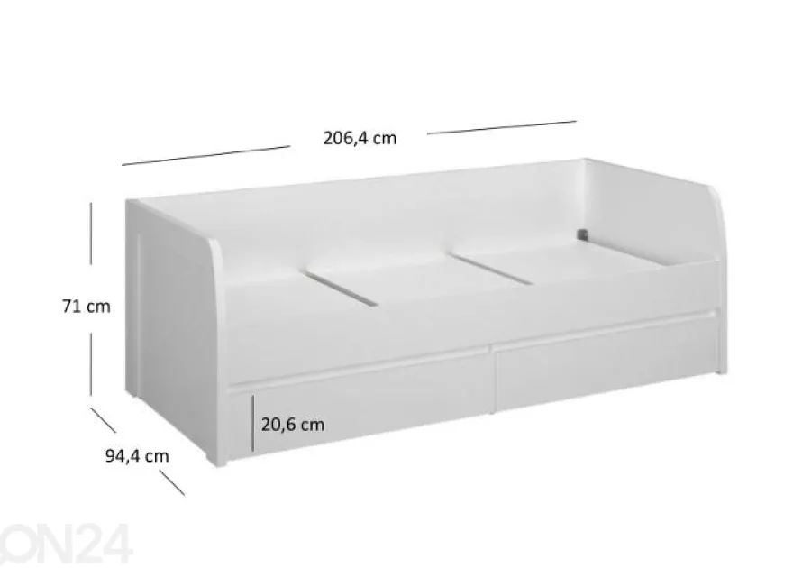 Sänky Erden 90x200 cm
