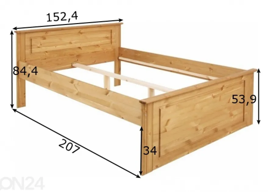 Sänky Hugo 140x200 cm