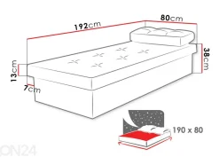 Sänky 80x190 cm