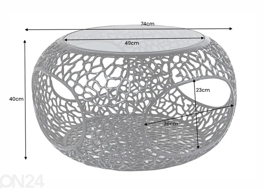Sohvapöyä Spin Ø 49 cm