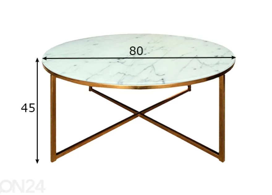 Sohvapöytä Alex Ø 80 cm