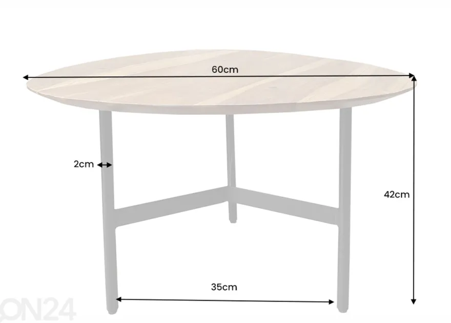 Sohvapöytä Beauty 60 cm