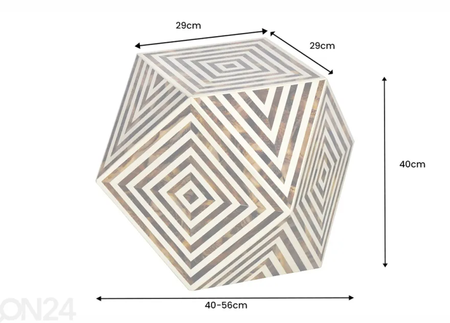 Sohvapöytä Bone Ø 60 cm