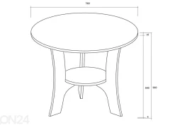 Sohvapöytä Ø 75 cm