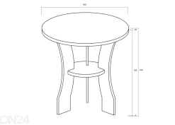 Sohvapöytä Ø 80 cm
