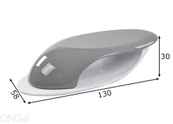 Sohvapöytä 130 cm, harmaa/valkoinen