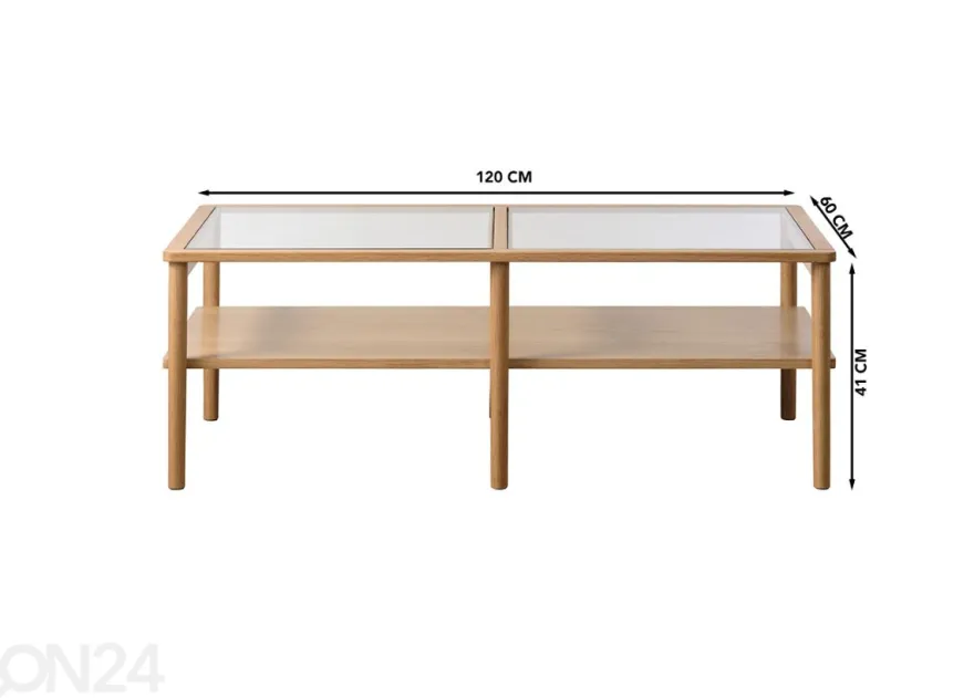 Sohvapöytä Elba 120x60 cm