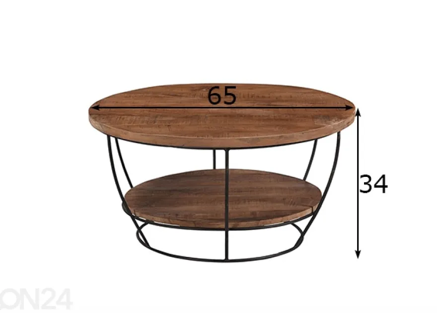 Sohvapöytä Evan Ø 65 cm