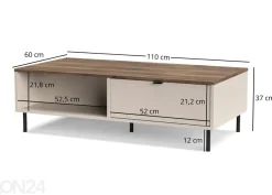 Sohvapöytä Evo 60x110 cm