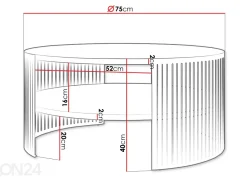 Sohvapöytä Firoli Ø 75 cm