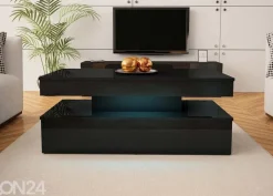 Sohvapöytä Glossa 120x55 cm + LED
