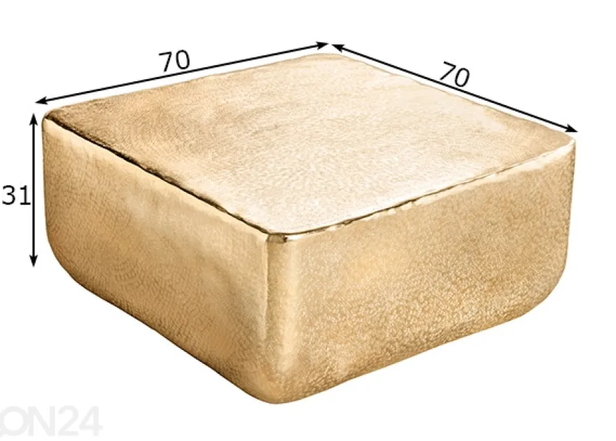 Sohvapöytä Gold 70x70 cm