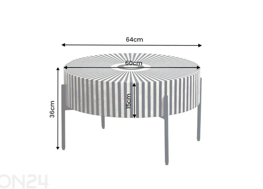 Sohvapöytä Harmony Ø 64 cm
