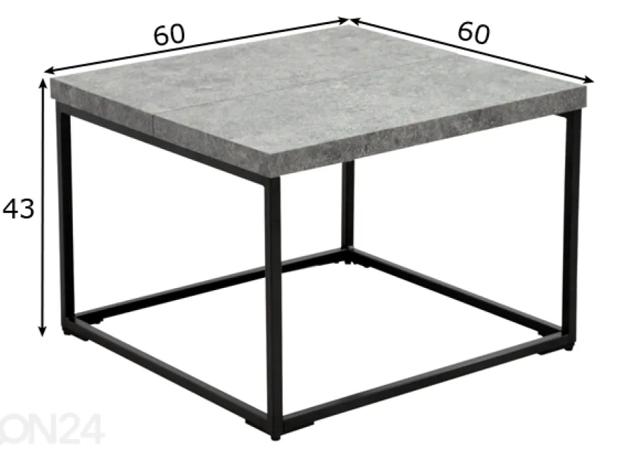 Sohvapöytä Hillstone 60x60 cm