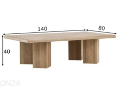 Sohvapöytä Lillehammer 140x80 cm