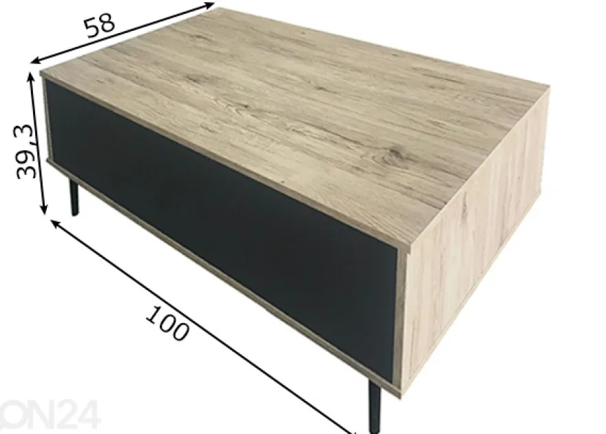 Sohvapöytä Mail Box 100x58 cm