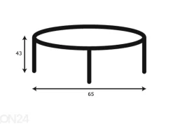 Sohvapöytä Miami Ø65 cm
