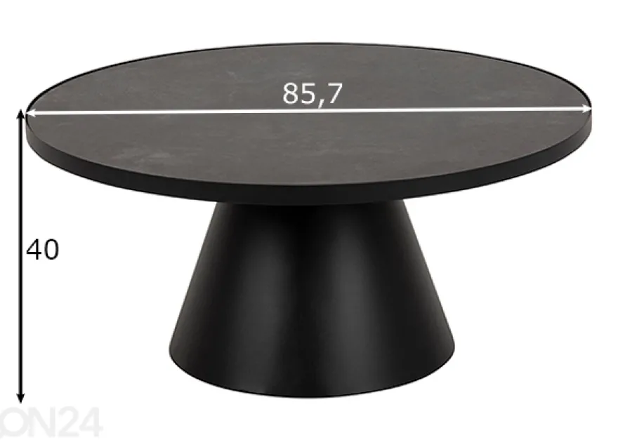 Sohvapöytä Miami Ø85,7 cm