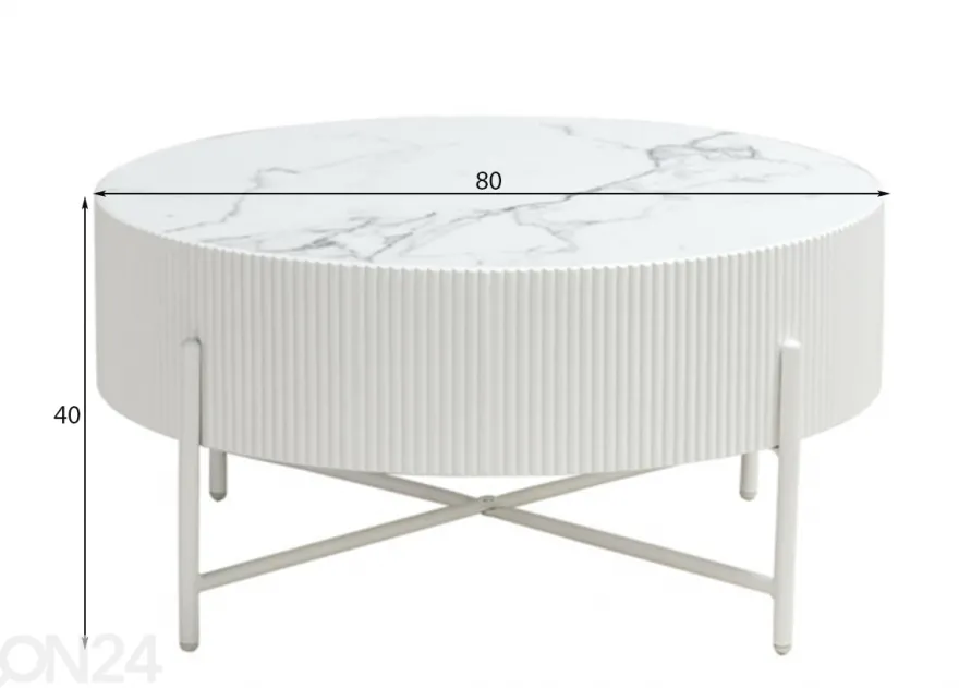 Sohvapöytä Round Ø 80 cm