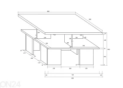 Sohvapöytä Tom 80x80 cm