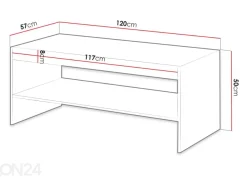 Sohvapöytä Vamos 120x57 cm