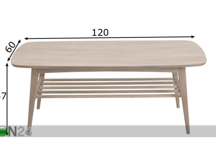 Sohvapöytä Ventura 120x60 cm