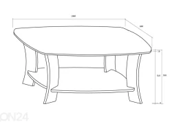 Sohvapöytä 106x66 cm