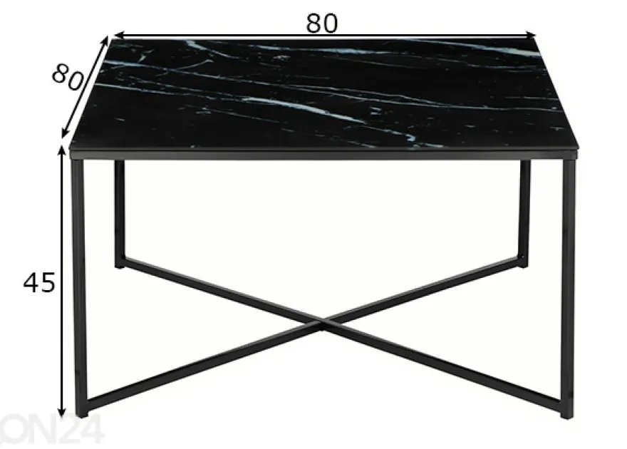 Sohvapöytä 80x80 cm