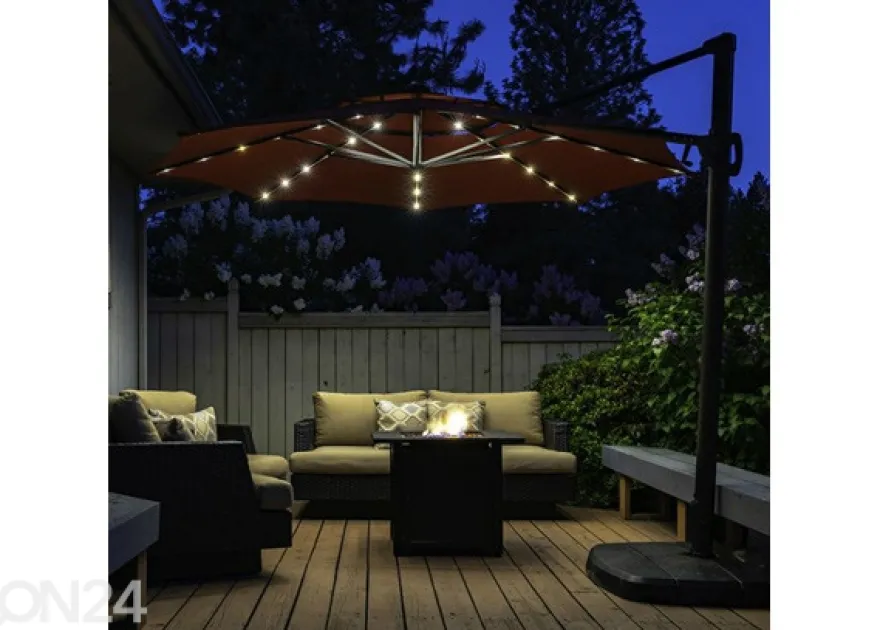 Solarvalaisin aurinkovarjon alle 72 LED