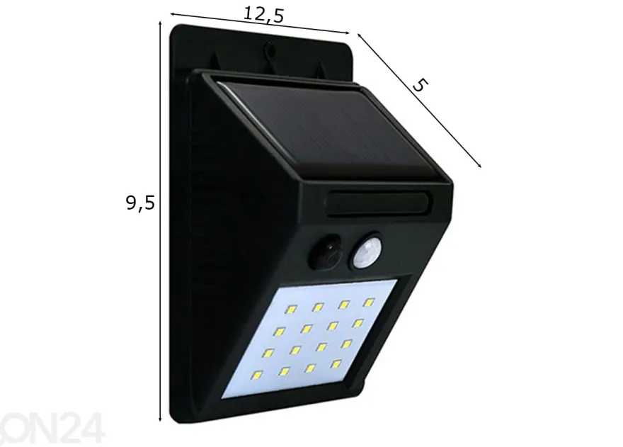 Solarvalo liiketunnistimella 2,2 W
