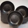 Syvät lautaset Ø 15cm Musta Helmi, 6 kpl