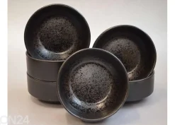 Syvät lautaset Ø 15cm Musta Helmi, 6 kpl