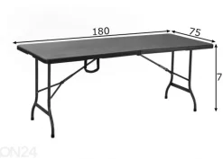 Taitettava puutarhapöytä 75x180 c