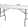 Taitettava puutarhapöytä 76x152 cm