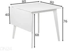 Taittopöytä Concord 80/120x80 cm