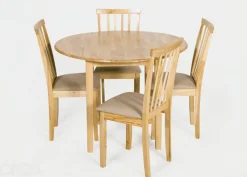 Taittopöytä Monaco + 4 tuolia Milano, vaalea tammi