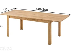 Tammi jatkettava ruokapöytä Liina 140-200x90 cm