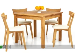 Tammi ruokapöytä Lem 90x90 cm + 2 tuolia Viola beige