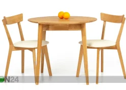 Tammi ruokapöytä Scan Ø85 cm+ 2 tuolia Viola beige