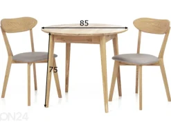 Tammi ruokapöytä Scan Ø 85 cm, valkoinen öljy