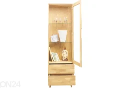 Tammi vitriinikaappi Scan1, valkoinen öljy