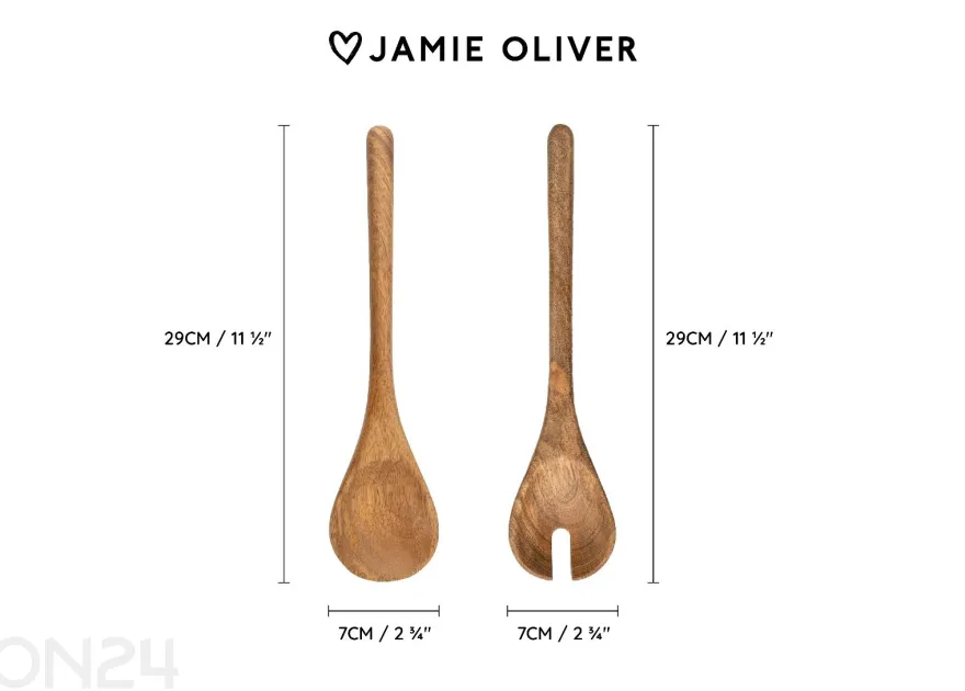Tarjoilulusikat Jamie Oliver Big love mangopuu 29x14 cm