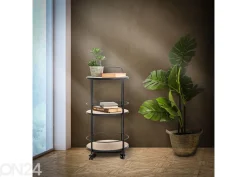 Tarjoiluvaunu Arex, musta / ruskea