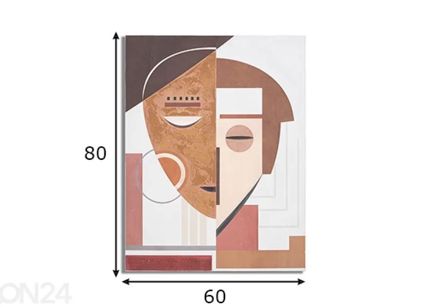 Taulu Ethnic Face 60x80 cm